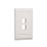 Placa de Pared Vertical, Salida Para 2 Puertos Keystone, Con Espacios Para Etiquetas, Color Marfil