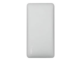 Belkin Pocket Power - Cargador portátil - 10000 mAh - 2.4 A - 2 conectores de salida (USB) - en el cable: Micro-USB - plata