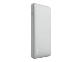 Belkin Pocket Power - Cargador portátil - 10000 mAh - 2.4 A - 2 conectores de salida (USB) - en el cable: Micro-USB - plata