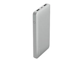 Belkin Pocket Power - Cargador portátil - 10000 mAh - 2.4 A - 2 conectores de salida (USB) - en el cable: Micro-USB - plata
