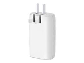Belkin Wall Charger - Adaptador de corriente - 30 vatios - 6 A - PD - 2 conectores de salida (USB, USB-C) - en el cable: Lightning - blanco
