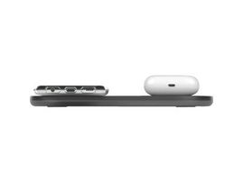 Belkin Dual Wireless Charging Pads - Base de carga inalámbrica + adaptador de corriente CA - 10 vatios - negro