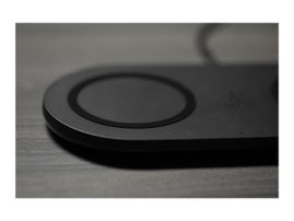 Belkin Dual Wireless Charging Pads - Base de carga inalámbrica + adaptador de corriente CA - 10 vatios - negro