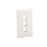 Placa de Pared Vertical, Salida Para 3 Puertos Keystone, Color Blanco Mate