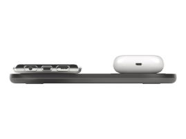 Belkin Dual Wireless Charging Pads - Base de carga inalámbrica + adaptador de corriente CA - 10 vatios - negro