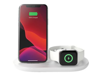 Belkin 3-in-1 - Base de carga inalámbrica - 75 vatios - blanco