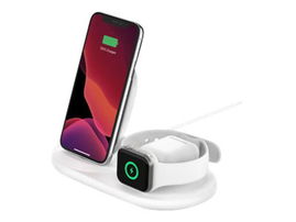 Belkin 3-in-1 - Base de carga inalámbrica - 75 vatios - blanco