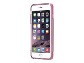 PureGear Slim Shell Pro - Carcasa trasera para teléfono móvil - plástico engomado - rosa, transparente - para Apple iPhone 6, 6s
