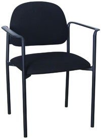 Visitor Chair W/Arm Black Visitor Chair W/Arm Black