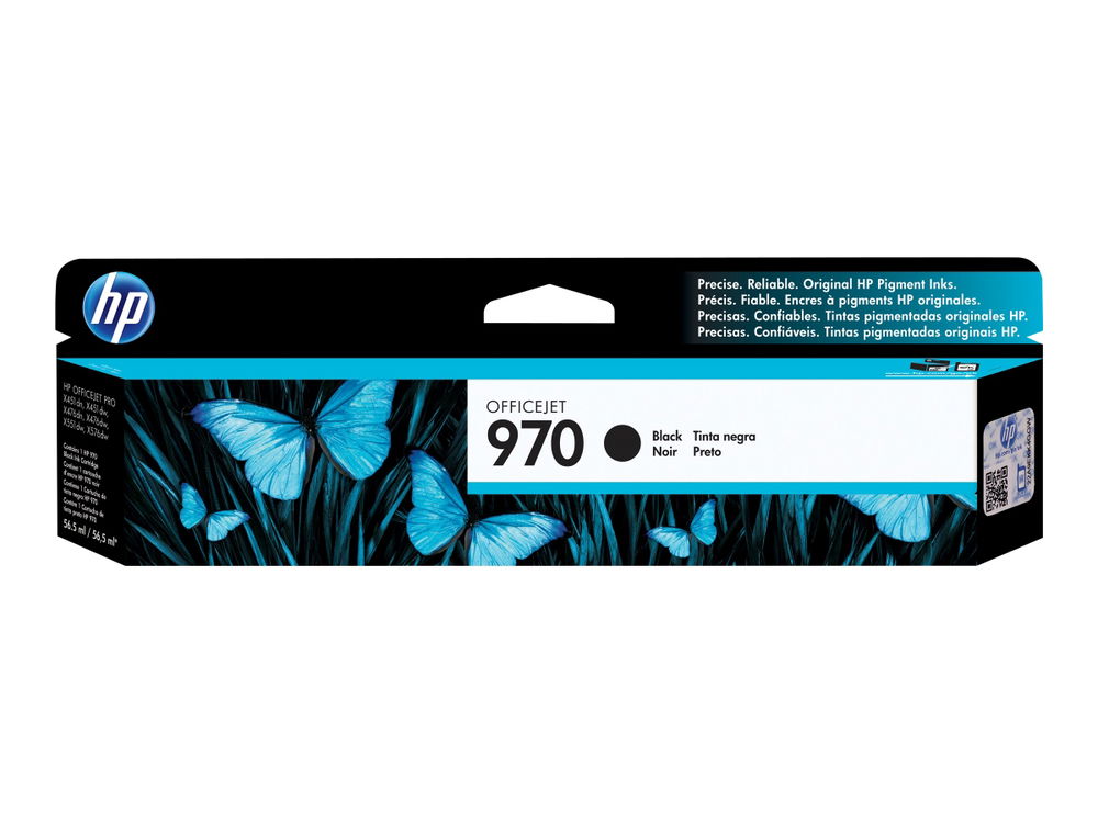 HP 970 - 56.5 ml - negro - original - Officejet - cartucho de tinta - para Officejet Pro X451dn, X451dw, X476dn MFP, X476dw MFP, X551dw, X576dw MFP