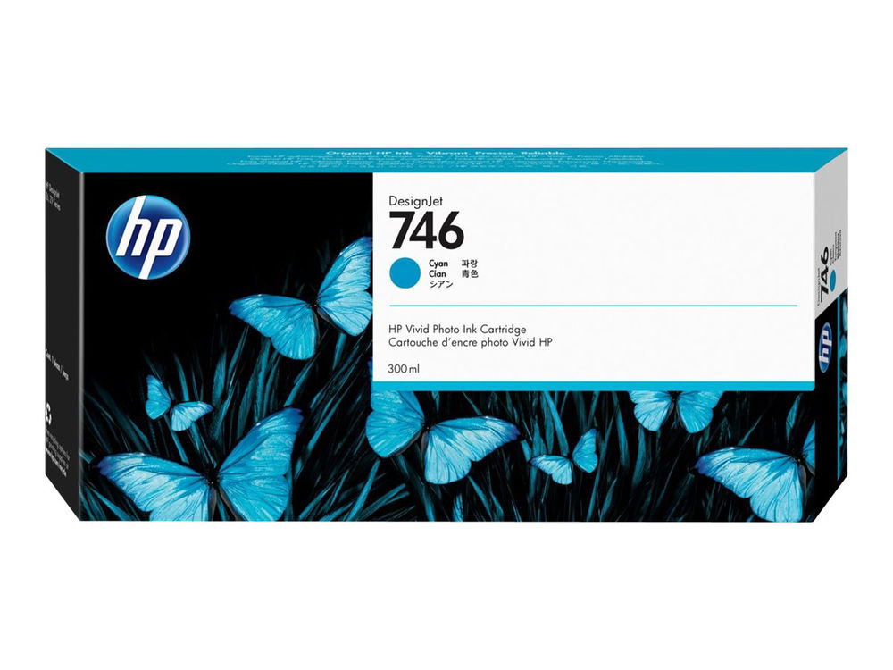 HP 746 - 300 ml - cián - original - DesignJet - cartucho de tinta - para DesignJet Z6, Z6dr, Z9+, Z9+dr
