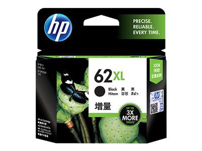 HP 62XL - 12 ml - Alto rendimiento - negro - original - cartucho de tinta - para ENVY 55XX, 56XX, 76XX; Officejet 200, 250, 57XX, 8040 HP 62XL - 12 ml - Alto rendimiento - negro - original - cartucho de tinta - para ENVY 55XX, 56XX, 76XX; Officejet 200, 250, 57XX, 8040