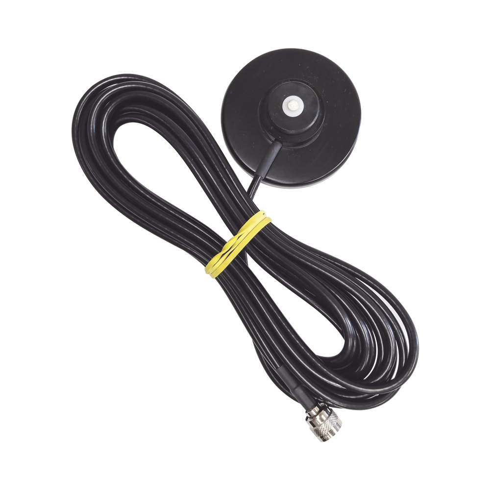 Black Magnetic Mount, 20 ft Cable RG58/U, 3-1/4” Diameter