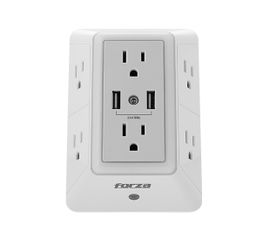 Tomacorriente Forza FWT-6201USB - 6 Tomas de Corriente 