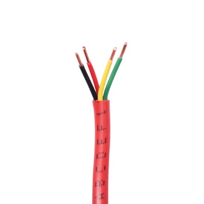 Bobina de 152 metros de alambre 18 AWG, 4 conductores, tipo FPL, de color rojo, para aplicaciones en sistemas de detección de incendio y Sistemas de Evacuación.