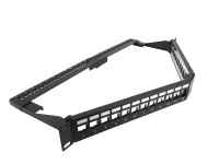 Nexxt Solutions Infrastructure - Patch panel - Cold-rolled steel - Black with silver extrusion - Angled Mod SH 24P 1U