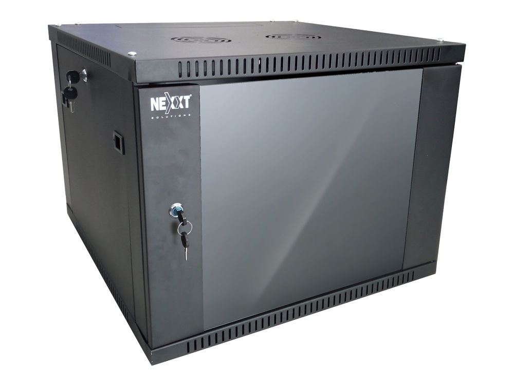 Nexxt Solutions SKD - Armario - instalable en pared - negro, RAL 9005 - 9U - 19 Nexxt Solutions SKD - Armario - instalable en pared - negro, RAL 9005 - 9U - 19