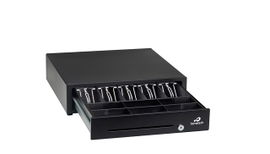Bematech Logic Controls Cajon de Dinero - Negro - RJ-12 Cable Universal Incluido Para Conectar a Impresoras POS - Compatible con Impresoras Epson y Star - 5-Billetes- 6-Monederos - Dimensiones 16