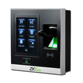 Capacidad de detección de huella: 1,500 - TCP/IP, USB Host - Capacidad Record: 80,000 - DC 12V/3A - 105 x 105 x 32mm - 2.8 Pulgadas de pantalla táctil resistiva - alarma - No Incluye fuente de poder