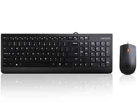 Lenovo - Keyboard and mouse set - Spanish - USB - 300