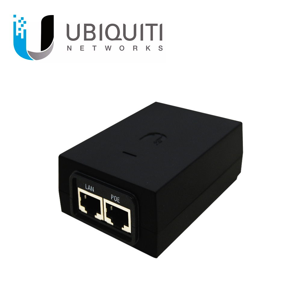 Adaptador PoE Ubiquiti de 48VDC, 0.5A puerto Gigabit