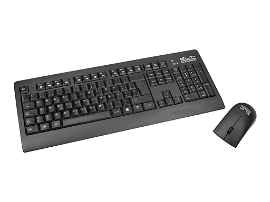 Klip Xtreme KCK-265S - Juego de teclado y ratón - inalámbrico - 2.4 GHz - impermeable