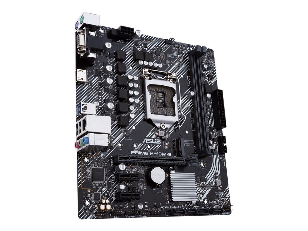 ASUS PRIME H410M-E - Placa base - micro ATX - Socket LGA1200 - H410 Chipset - USB 3.2 Gen 1 - Gigabit LAN - Tarjeta gráfica (CPU necesaria) - HD Audio (8-canales) ASUS PRIME H410M-E - Placa base - micro ATX - Socket LGA1200 - H410 Chipset - USB 3.2 Gen 1 - Gigabit LAN - Tarjeta gráfica (CPU necesaria) - HD Audio (8-canales)