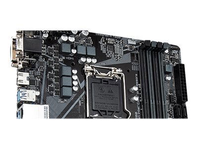 Gigabyte B460M DS3H - 1.0 - placa base - micro ATX - Socket LGA1200 - B460 Chipset - USB 3.2 Gen 1 - Gigabit LAN - Tarjeta gráfica (CPU necesaria) - HD Audio (8-canales)