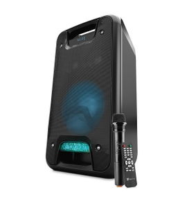 Klip Xtreme KLS-651 - Speaker system - KLS-651 - Black - 1000 WATTS - Micrófono inalámbrico - Efectos de luces - Reproducción de 11 horas - Alcance inalámbrico: 10m - Conectividad: Con cable e inalámbrica (no incluye micrófono cableado) Klip Xtreme KLS-651 - Speaker system - KLS-651 - Black - 1000 WATTS - Micrófono inalámbrico - Efectos de luces - Reproducción de 11 horas - Alcance inalámbrico: 10m - Conectividad: Con cable e inalámbrica (no incluye micrófono cableado)
