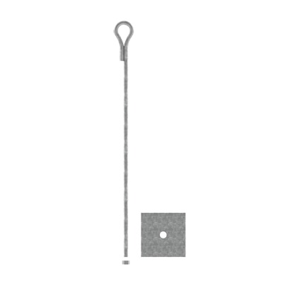 Ancla para Retenida para Muro con Ojo de Llave Galvanizado electrolítico. Ancla para Retenida para Muro con Ojo de Llave Galvanizado electrolítico.