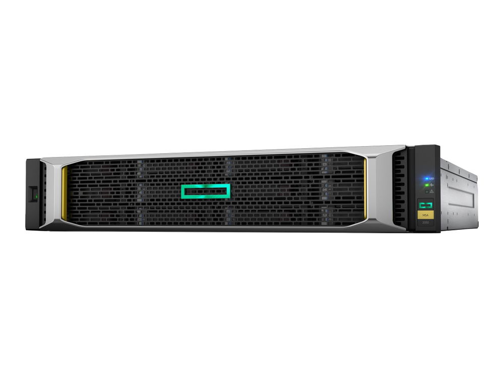 HPE Modular Smart Array 1050 Dual Controller SFF Storage - Orden unidad de disco duro - 0 TB - 24 compartimentos (SAS-2) - iSCSI (1 GbE) (externo) - montaje en bastidor - 2U