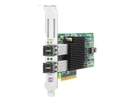 HPE 82E - Adaptador de bus de host - PCIe 2.0 x4 / PCIe x8 perfil bajo - 8Gb Fibre Channel x 2 - para Modular Smart Array 1040, 2040; ProLiant DL370 G6, SL210t Gen8; StoreEasy 3850