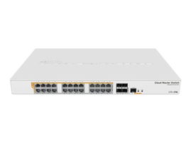 MikroTik Cloud Router Switch CRS328-24P-4S+RM - Conmutador - L3 - Gestionado - 24 x 10/100/1000 (PoE) + 4 x 10 Gigabit SFP+ - montaje en rack - PoE+ (450 W)