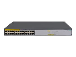 HPE 1420-24G-PoE+ (124W) Switch - Conmutador - sin gestionar - 12 x 10/100/1000 (PoE+) + 12 x 10/100/1000 - sobremesa, montaje en rack - PoE+ (124 W)