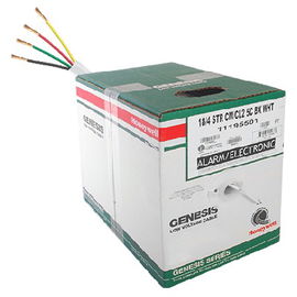 Bobina de cable de 152 metros de cable,18 AWG, 2 pares, Uso INTEMPERIE tipo CM-CL2, de color blanco, para aplicaciones de alarmas de intrusión/Control de Acceso/ Automatización / Interfonos y Tv Porteros