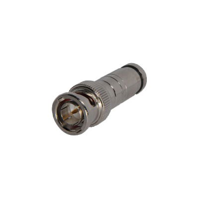 Conector BNC macho con base de resorte para cable coaxial RG59/RG6 Conector BNC macho con base de resorte para cable coaxial RG59/RG6