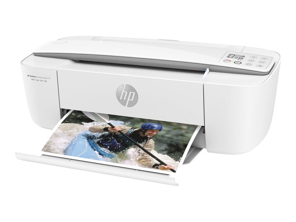 HP Deskjet Ink Advantage 3775 All-in-One - Impresora multifunción - color - chorro de tinta - 216 x 355 mm (original) - A4/Legal (material) - hasta 4 ppm (copiando) - hasta 8 ppm (impresión) - 60 hojas - USB 2.0, Wi-Fi(n)