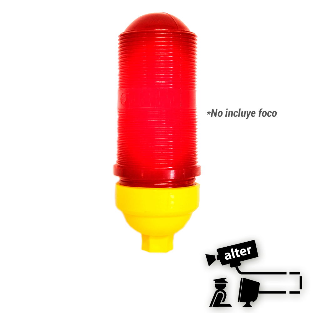 LAMPARA DE OBSTRUCCION GLOBO ROJO PARA TORRES ARRIOSTRADAS LAMP45. NO INCLUYE FOCO. **PRECIO ESPECIAL POR ULTIMAS PIEZAS**