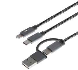 Xtech - USB cable - USB Type A or C - Micro USB or Lightning and USB type C - 1.2 m - only chargingXTC-560