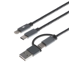 Xtech - USB cable - USB Type A or C - Micro USB or Lightning and USB type C - 1.2 m - only chargingXTC-560