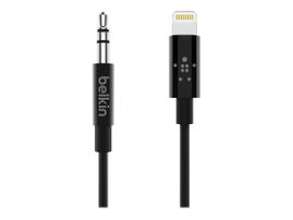 Belkin - Cable de Lightning a conector de auriculares - Lightning macho a mini-phone stereo 3.5 mm macho - 91.4 cm - negro Belkin - Cable de Lightning a conector de auriculares - Lightning macho a mini-phone stereo 3.5 mm macho - 91.4 cm - negro