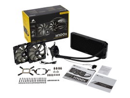 CORSAIR Hydro Series H100x High Performance Liquid CPU Cooler - Sistema de refrigeración líquida del procesador - (para: LGA1156, AM2, AM3, LGA1155, LGA2011, LGA1150, LGA1151, AM4, LGA2066, LGA1200) - 120 mm