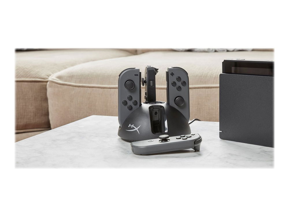 HyperX ChargePlay Quad - Estación de carga - 4 conectores de salida (Joy-Con connector) - para NINTENDO Joy-Con (L), Joy-Con (L)/(R), Joy-Con (R), Switch Joy-Con Set; Nintendo Switch HyperX ChargePlay Quad - Estación de carga - 4 conectores de salida (Joy-Con connector) - para NINTENDO Joy-Con (L), Joy-Con (L)/(R), Joy-Con (R), Switch Joy-Con Set; Nintendo Switch