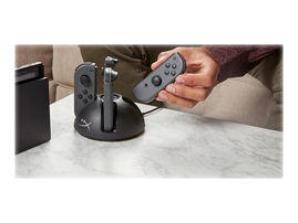 HyperX ChargePlay Quad - Estación de carga - 4 conectores de salida (Joy-Con connector) - para NINTENDO Joy-Con (L), Joy-Con (L)/(R), Joy-Con (R), Switch Joy-Con Set; Nintendo Switch HyperX ChargePlay Quad - Estación de carga - 4 conectores de salida (Joy-Con connector) - para NINTENDO Joy-Con (L), Joy-Con (L)/(R), Joy-Con (R), Switch Joy-Con Set; Nintendo Switch