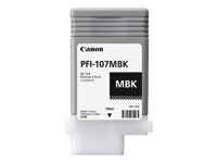 Canon PFI-107 MBK - 130 ml - negro mate - original - depósito de tinta - para imagePROGRAF iPF670, iPF680, iPF685, iPF770, iPF780, iPF785