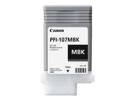 Canon PFI-107 MBK - 130 ml - negro mate - original - depósito de tinta - para imagePROGRAF iPF670, iPF680, iPF685, iPF770, iPF780, iPF785