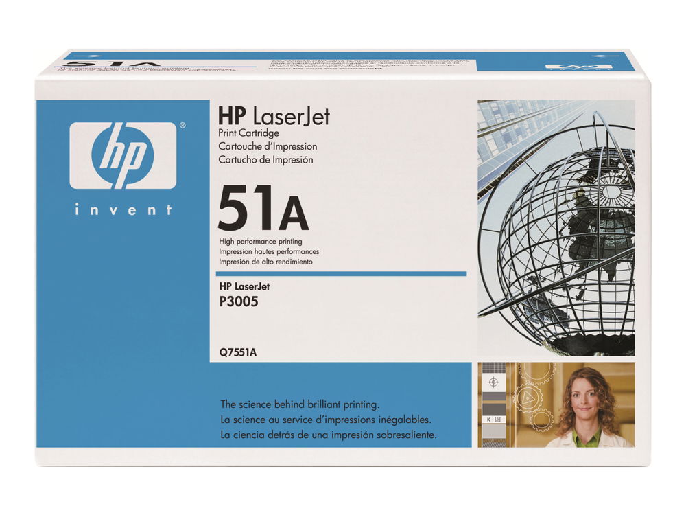 HP 51A - Negro - original - LaserJet - cartucho de tóner (Q7551A) - para LaserJet M3027, M3027x, M3035, M3035xs, P3005, P3005d, P3005dn, P3005n, P3005x