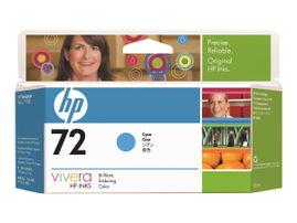 HP 72 - 130 ml - cián - original - DesignJet - cartucho de tinta - para DesignJet T1100, T1100ps, T1200, T1200ps, T1300, T610, T620, T770, T790