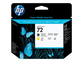 HP 72 - Amarillo, negro mate - cabezal de impresión - para DesignJet T1100, T1100ps, T1200, T1200ps, T1300, T610, T620, T770, T790