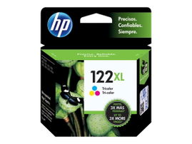HP 122XL - 6 ml - Alto rendimiento - color (cian, magenta, amarillo) - original - cartucho de tinta - para Deskjet 1000 J110, 10XX J410, 2050 J510, 2050A J510, 2054A J510, Ink Advantage 2060 K110